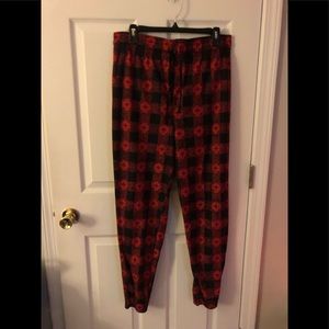 Carbon Boys’ Pajama Pants, Polyester, Red/Black Checkered, Size XL